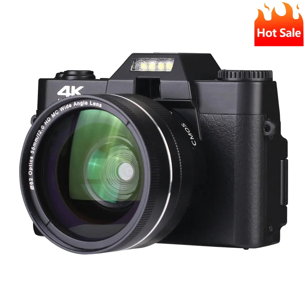 4K HD Semi-Digital SLR Camera with 16x Wide-Angle Lens
