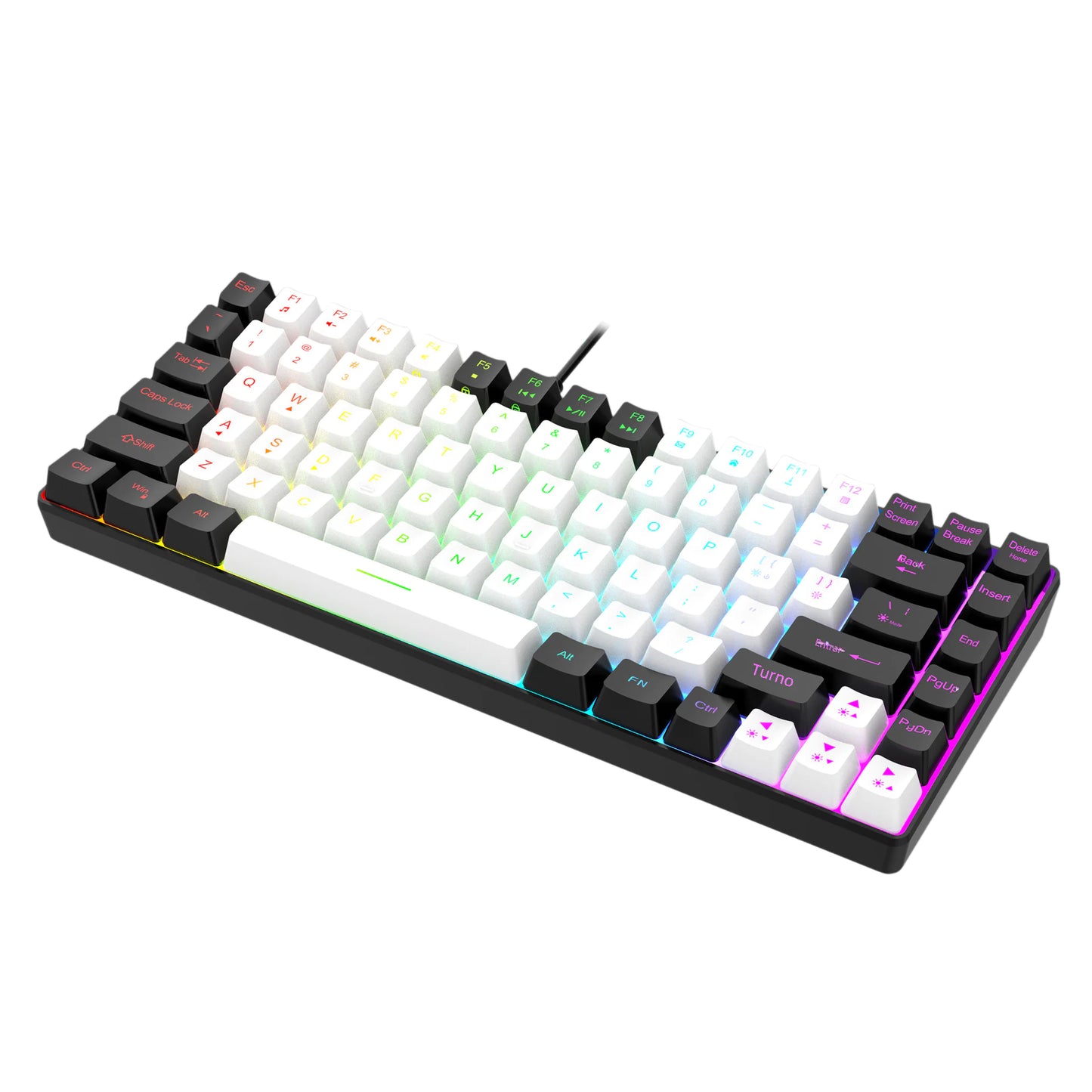Wired RGB Gaming Keyboard - Compact 84 Keys Design
