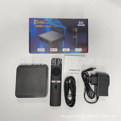 TV98 Pro Android 14 ATV Box with 5G WiFi & Bluetooth