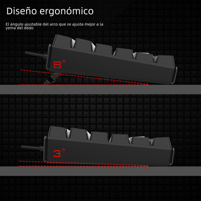 Wired RGB Gaming Keyboard - Compact 84 Keys Design
