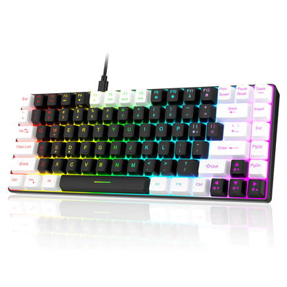 Wired RGB Gaming Keyboard - Compact 84 Keys Design
