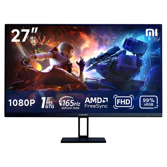 Xiaomi Vertical HDMI Computer Monitor 27 inch 165Hz IPS FHD 1ms 1080P 99% sRGB LCD Desktop PC Gaming Computer Screen Monitors Ultra Thin FreeSync Premium with DisplayPort