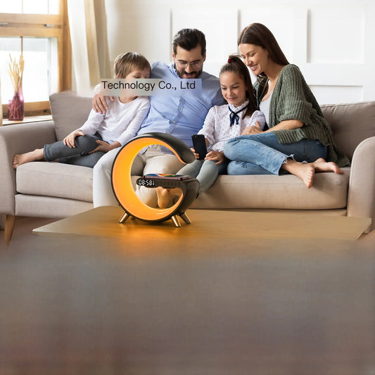 Wireless Bluetooth Speaker with Ambient Light and Clock