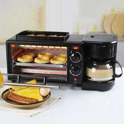 3-in-1 Breakfast Machine: Coffee Maker & Toaster