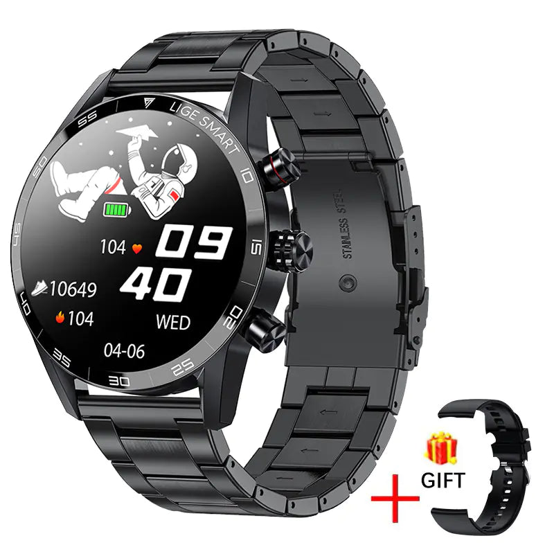LIGE Bluetooth Smart Watch for Men with Health Monitor