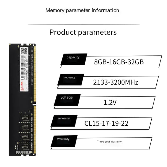 PUSKILL DDR4 16GB 3200MHz RAM for Desktop Computers