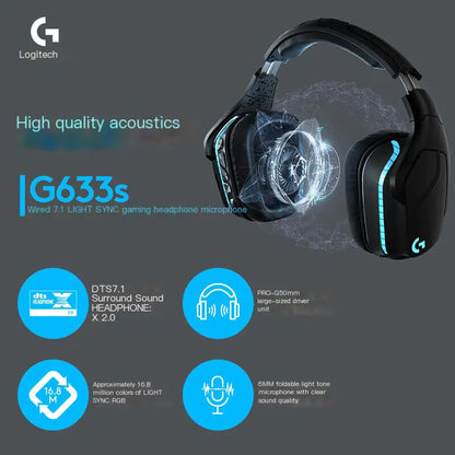 Logitech G633s Wired Gaming Headset with Microphone